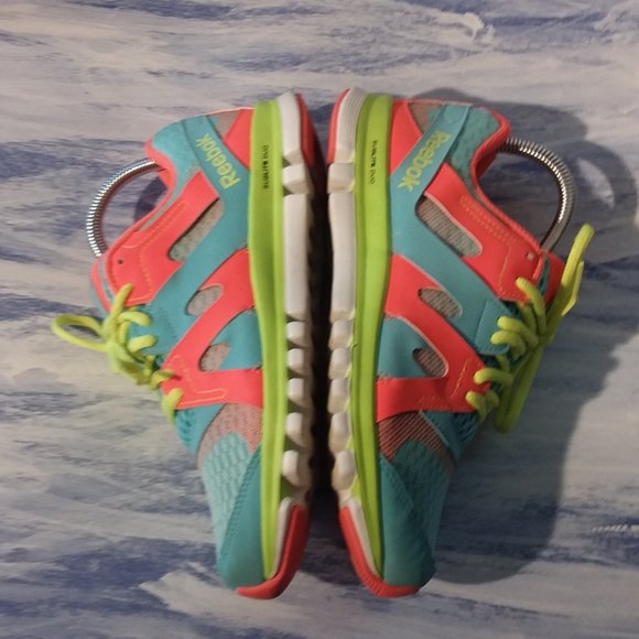 Reebok Sublite Duo Teal Pink Neon Flow Trainers Running Woman size 7 - Picture 6 of 9